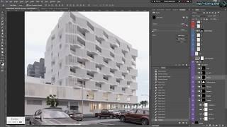 Постобработка экстерьера Corona Renderer и Photoshop от CGBandit