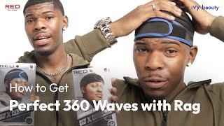 Perfect 360 Waves with RED by Kiss BOW WOW X Power Wave Velcro Compress Rag