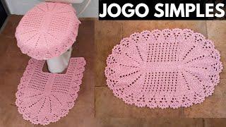 SIMPLE CROCHET BATHROOM SET - RUG IN FRONT OF THE TOILET