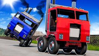 STRANGEST SEMI TRUCKS DOWNHILL! - BeamNG Multiplayer