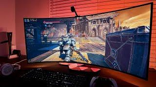 Space Marine 2 is GORGEOUS on this 45" LG UltraWide OLED | BEST Gaming Monitor RTX HDR Gameplay