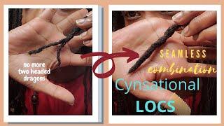 Watch me SLAY my own TWO HEADED DRAGON - SEAMLESS LOC COMBINATION | CYNSATIONAL LOCS