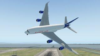 A380 Pilot Battles Extreme Turbulence During Descent | XP11