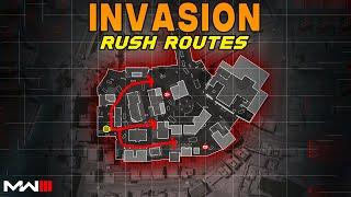 Modern Warfare 3 BEST Search and Destroy Rush Routes on INVASION! (MW3 SnD Tips)