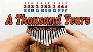 A Thousand Years By Christina Perri - Kalimba Easy Practice