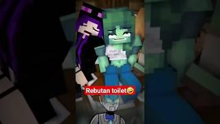 reaction video lucu Minecraft sakit perut gara gara jamur rebutan toilet jadi gini #minecraft