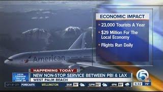 Non-stop service from PBI to LAX begins