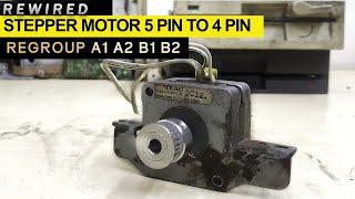 Stepper Motor 5 pin to 4 pin from floppy drive L298N ESP32