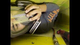 Confined space repair on a Beechcraft Kingair