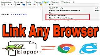 How To Link Any Web Browser With Notepad++ Latest Version Windows