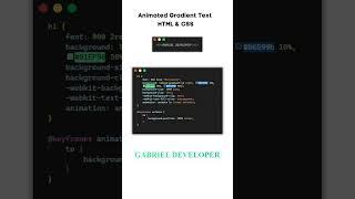 Gradient Text Animation  | HTML CSS