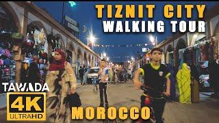 Tiznit city - Summer 2023 evening walking tour    Morocco 4K UHD