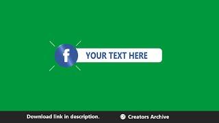 FaceBook Lower Third With Green Screen [CALT020] | Creators Archive