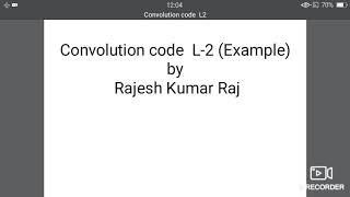 Convolution code example