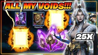 OPENING ALL MY VOID SHARDS FOR 25X YUMEKO!!! | RAID Shadow Legends