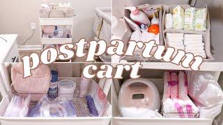 what's on my postpartum cart? *bedside nursery* 2023 