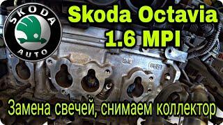 Замена свечей на моторах 1.6 MPI (BSE, BCS, BSF) Проверка топливных форсунок Skoda Octavia A5