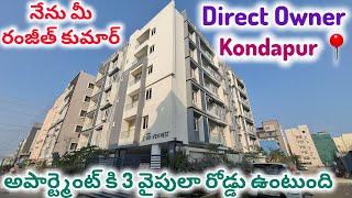 ||3 Sides Roads Apartment ||Ready to Occupy || Brand New 3BHK Flats For Sale #Kondapur #Hyderabad