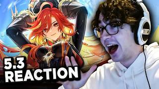 THIS UPDATE LOOKS AMAZING!! | Genshin Impact 5.3 LIVE STREAM REACTION