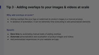 Tutorial - Adding Overlays on Images and Videos with Cloudinary at Scale