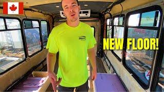 All wood subfloor? (no insulation) FIRST TIMER DIY shuttle bus conversion