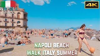 4k Beach Walk - Naples Italy - Napoli Beach - June 2022 