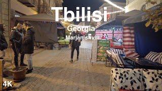 Tbilisi Walking Tour Night - 4K (Marjanishvili Street), Tbilisi, Georgia