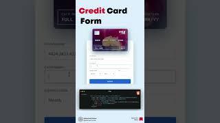 Credit Card Form Using HTML CSS and JS 