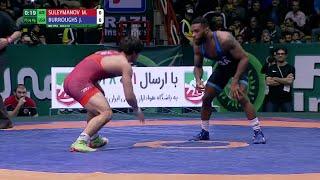 Round 3 FS - 74 kg: J. BURROUGHS (USA) df. M. SULEYMANOV (AZE) by DQ, 4-5