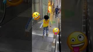 Cute Baby fell on Escalator while trying to move see what happened next #trending