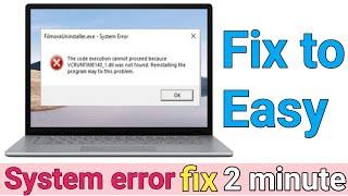 The code execution cannot proceed becauseVCRUNTIME140_1.dll was not found. fix this problem.