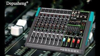 Depusheng sound Mixer Audio Mixing Console 48V 256DSP Professional USB PC Play Record