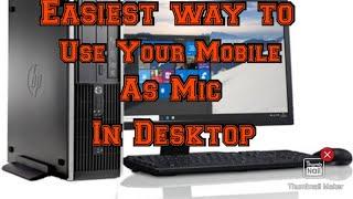 Easiest way to use your mobile as Microphone on pc (HINDI TUTORIAL)