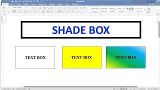 How To Shade a Box In Word - ( Microsoft )