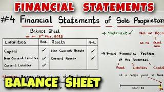 #4 Financial Statements - Balance Sheet - Format - Class 11 - By Saheb Academy