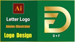 D+F Monogram Logo in Adobe Illustrator | Logo Design Tutorial