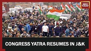 Bharat Jodo Yatra Resumes In J&K’s Kathua After Twin Blasts In Jammu's Narwal