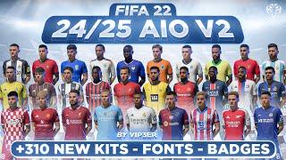 24/25 AIO Kits V2 Mod For FIFA 22 (+310 New Kits - Fonts - Badges ) TU17