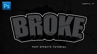 How to make Broke 3D Text effect in Adobe Photoshop | TAGALOG TUTORIAL
