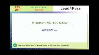 [2022] Latest update Lead4Pass MD-100 dumps actual exam questions and answers