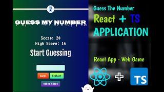 Guess My Number Web Game | REACT + TS From Scratch | Guess The Hidden Number Game | React Project