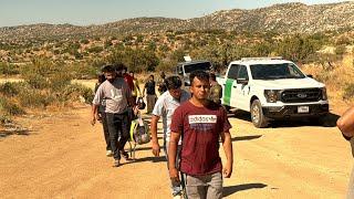 Mass arrest of migrants at the California border by Border Patrol