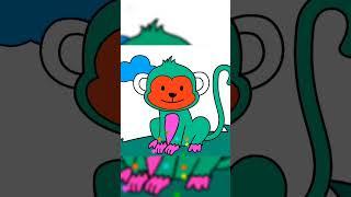 coloring in the monkey elephant co cats videos animals #shorts #youtubeshorts #viral #cats #cow #dog