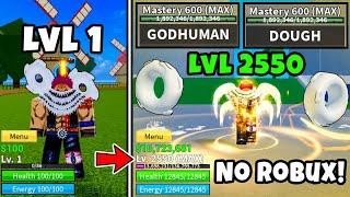 Going from Level 1 to Max Level | Awakened Dough | Unlocked God Human & Angel Race V4 Full Awakened