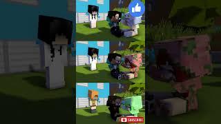 angry team kayako ,Team alex and team sadako  cute | goomy goomy dance -minecraft animation #shorts