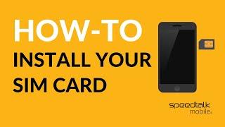 How To Install SIM Cards With SpeedTalk Mobile Service