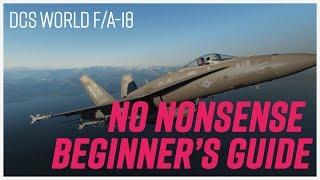 DCS F/A-18 No Nonsense Beginner's Tutorial - Startup, Basic Air Weapons, & Landing