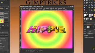 GIMP tutorial - Hippie Text (text from image effect)