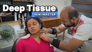 ASMR DeepTissue Head Massage With Neck Crack By ReikiMaster #indianbarber#sensoryoverload  #insomnia