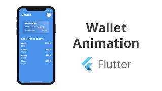 Flutter Animation | Wallet App